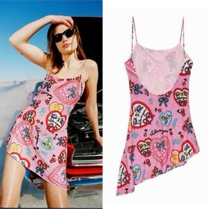 Like New For Love and Lemons I Love You Beaded Mini Dress, M